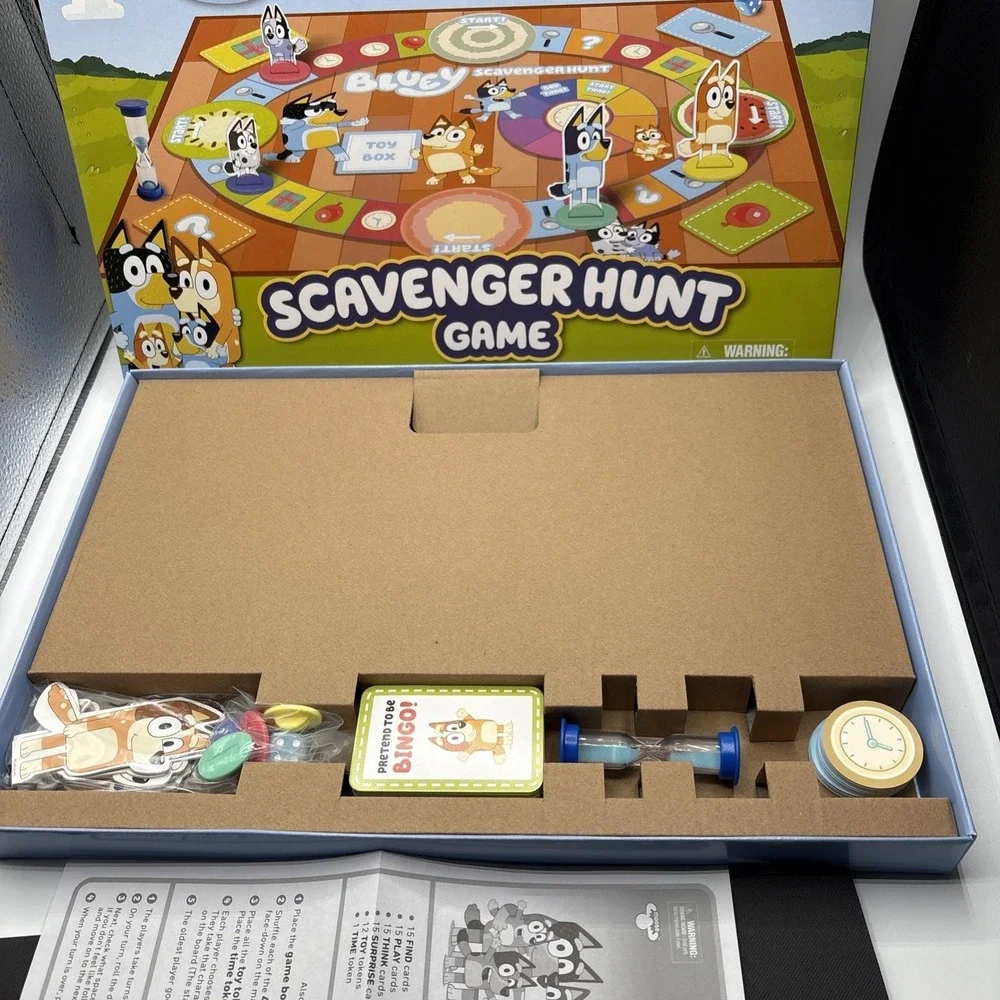 Bluey Scavenger Hunt Game Moose Toys Cooperative Board Game 2-4‎ Players Ages 3+